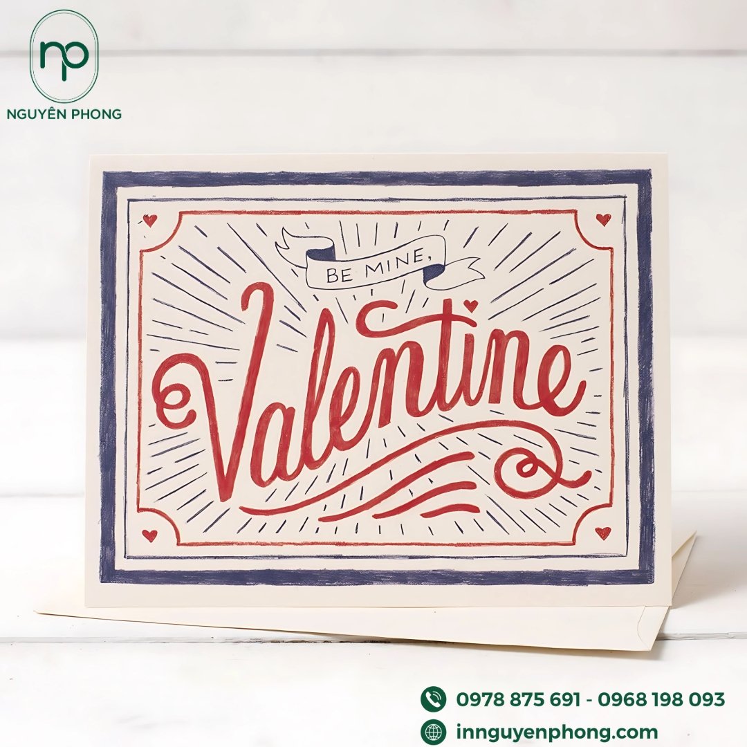 Quy trình in thiệp valentine